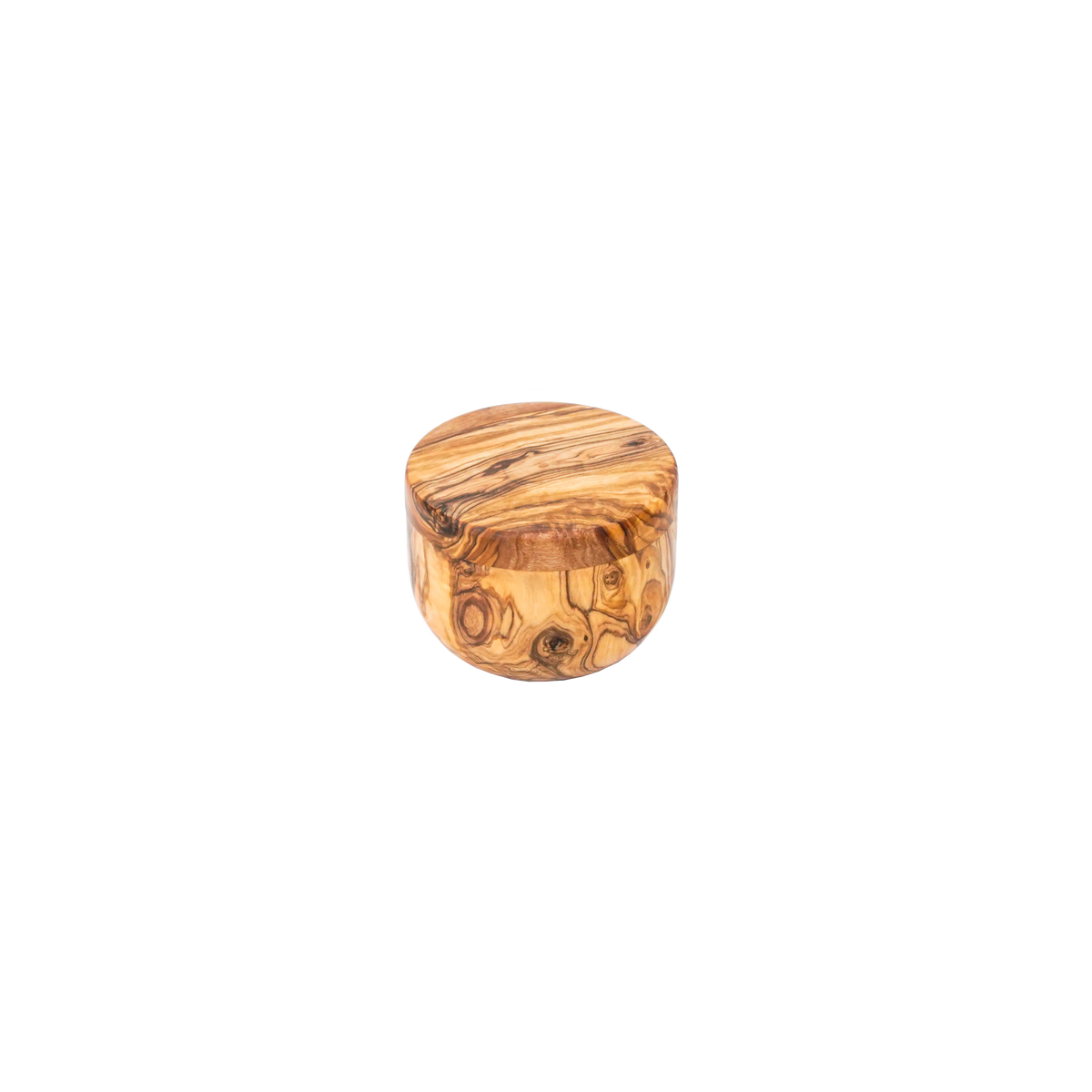 Recipiente de Madera de Olivo con Tapa Imantada