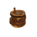 Set de 5 Posavasos Rústicos de Madera de Olivo