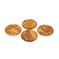 Set de 4 Posavasos de Madera de Olivo