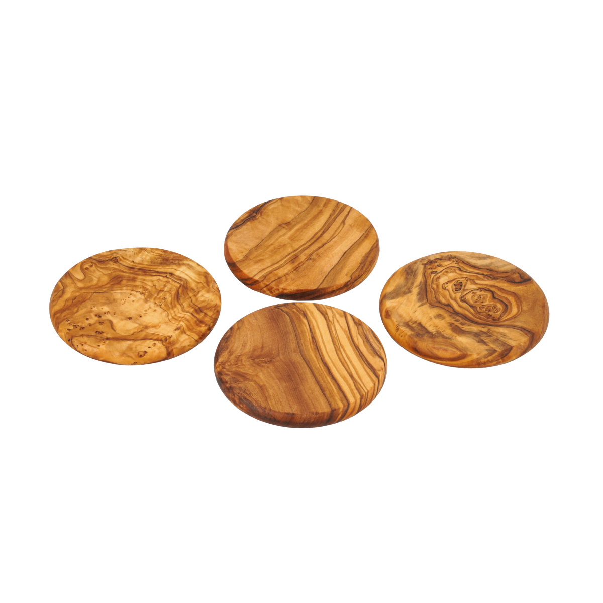 Set de 4 Posavasos de Madera de Olivo