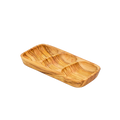 Copetinero de 3 Compartimientos de Madera de Olivo