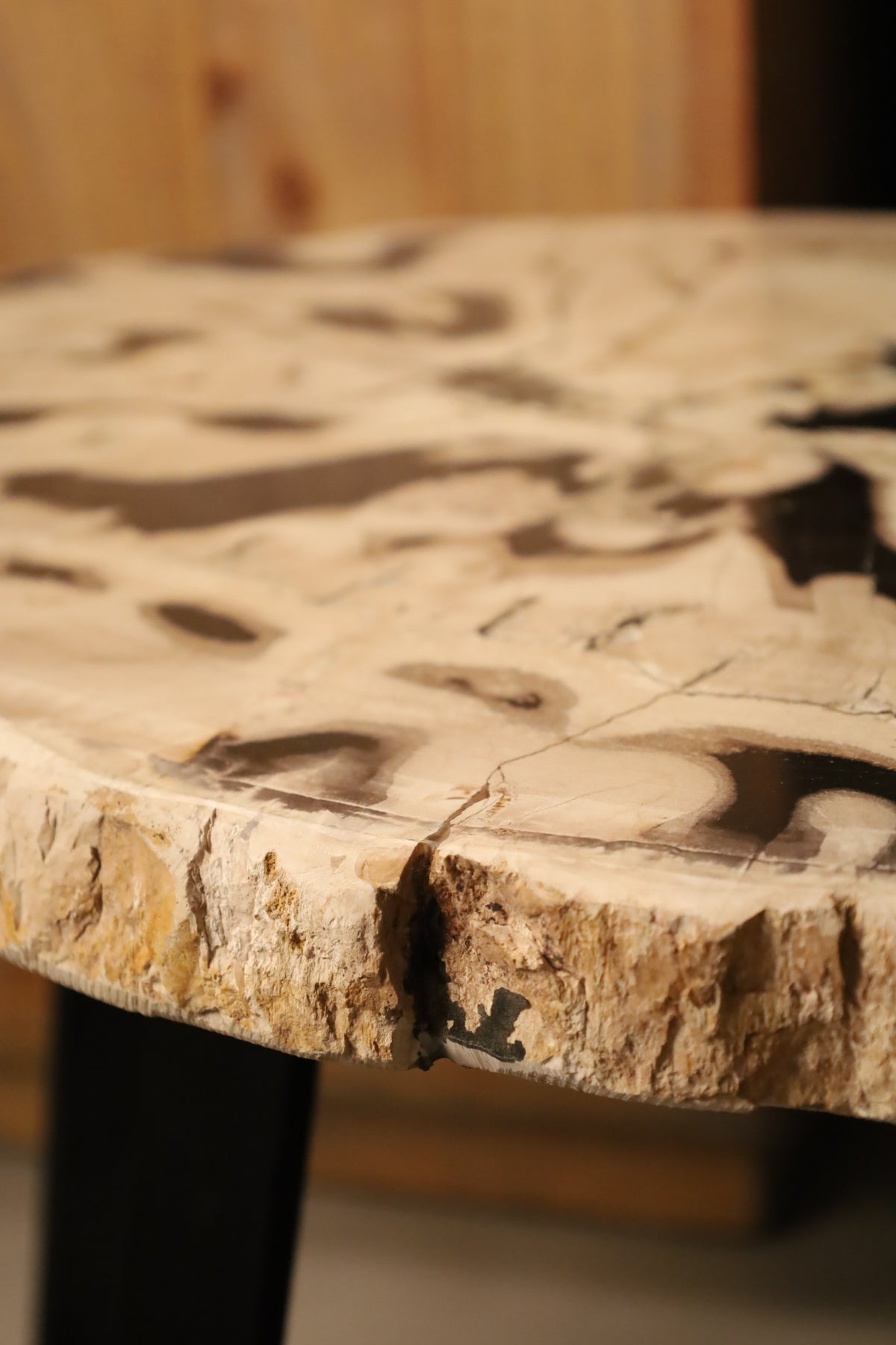 Mesa Lateral de Madera Petrificada