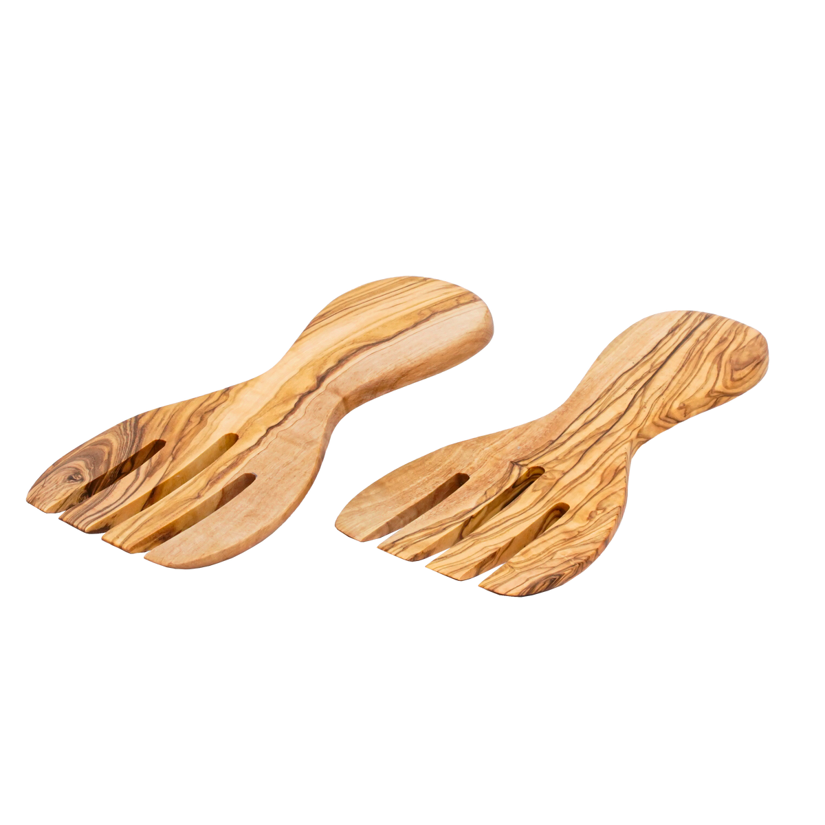 Cubierto de Ensalada Manos de Madera de Olivo